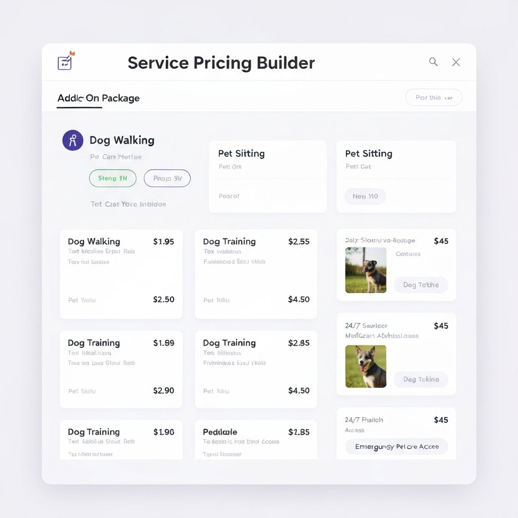 Service and Pricing Builder Interface